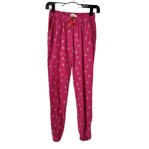 Boden Kid's Gold Strawberry Print Jogger - 13Y - Picture 1 of 6